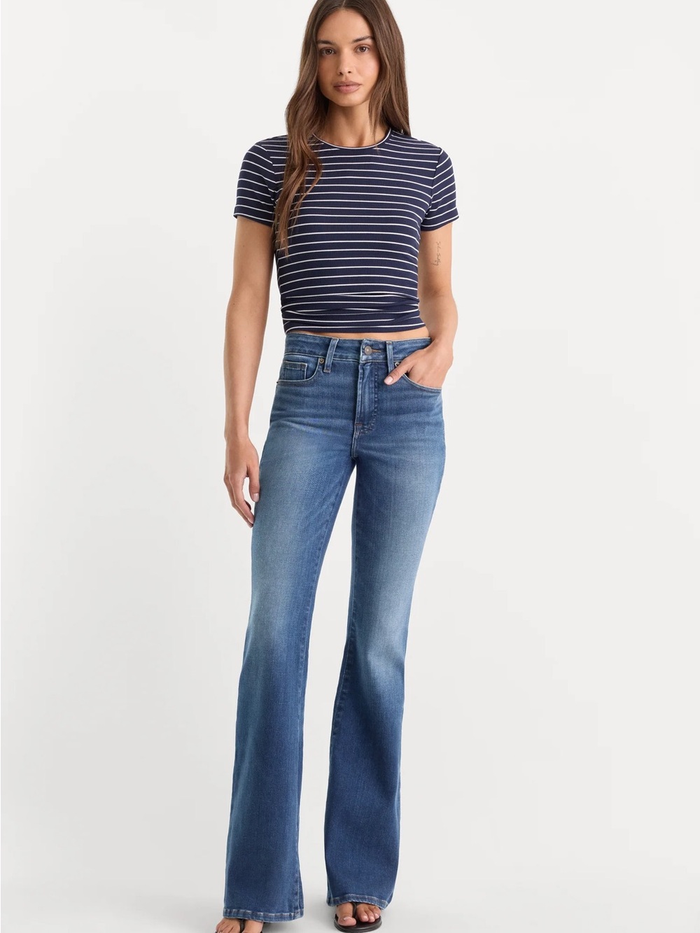 Good American Women’s Mid-Rise Good Leg Flare Jeans Size 14